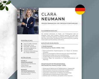 Bewerbungsvorlage, Lebenslauf Vorlage Word, Canva, Pages, Moderner Lebenslauf, Anschreiben, Anlagen, Deckblatt, Motivationsschreiben