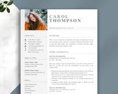 Creative 2025 Resume Template | Modern CV with Photo and Cover Letter | Editable Canva & Word for Nurse, Teacher