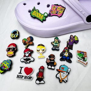 Custom Hip Hop style shoe charms, Handmade silicone charms, Jibbitz charms, Suitable for hole shoes, hole bags, etc.