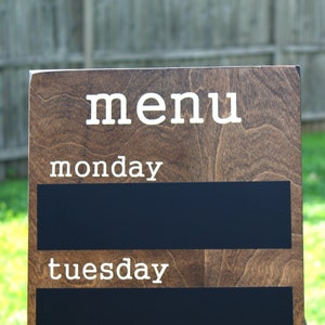 Menu Board - Chalkboard - Weekly Planner - Made To Order - Family Weekly Menu Planner