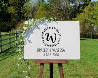 Welcome Wedding Sign | Wedding Easel Sign | Welcome to our Wedding | Large Wood Sign  | Rustic Wedding Decor | Personalized Wedding Sign