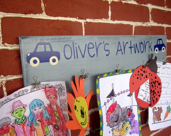 Childrens Artwork Display Board 7 X 23 MADE TO Etsy