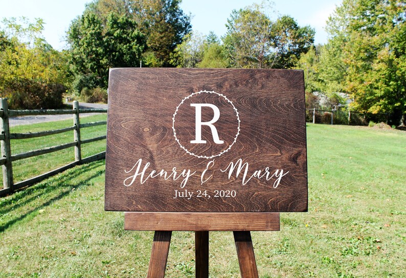 Custom Wood Wedding Sign Wedding Easel Sign Wedding Decor Etsy