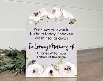 Wedding Memorial Sign | We know you would be here today if Heaven wasn't so far away | In loving memory sign | Wedding Table Decor