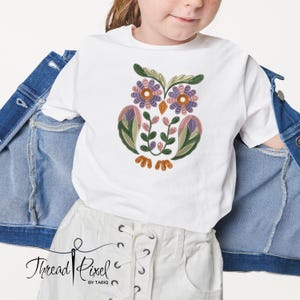 Floral Owl Embroidery Design Embroidery Birds Embroidery Designs Floral Owl