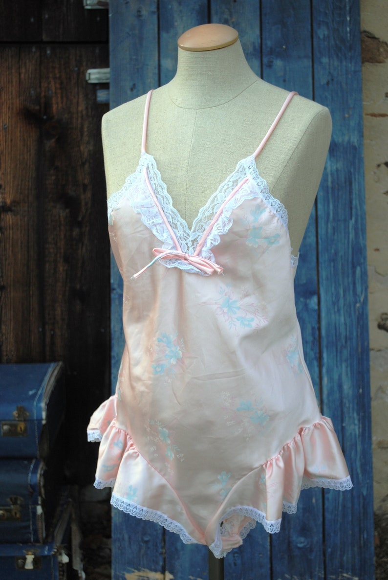satin lace teddy