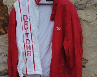 Vintage Dayton Tire Daytona Auto Racing Jacket Windbreaker