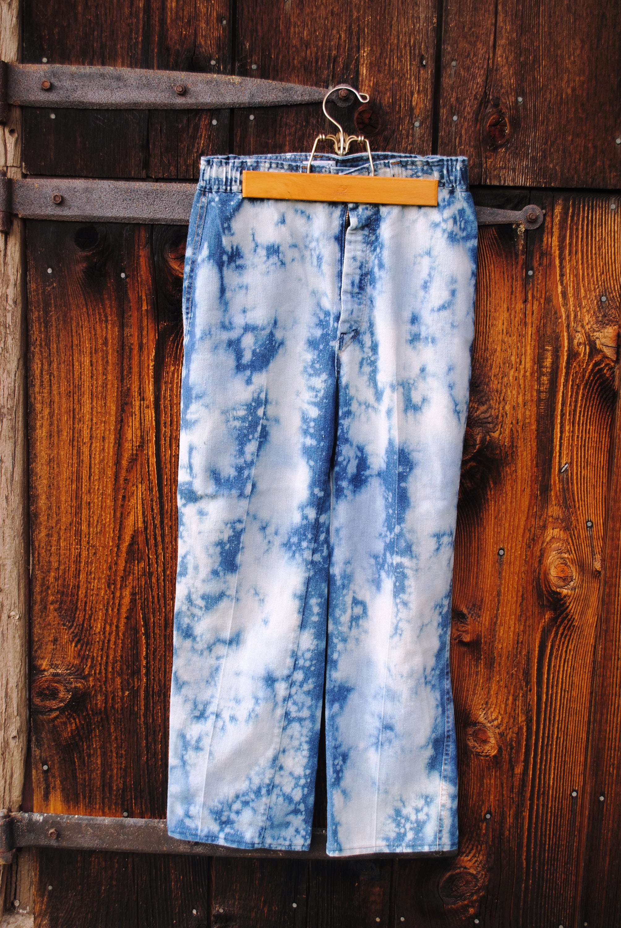 Jeans in denim tinto candeggina vintage | Etsy Italia