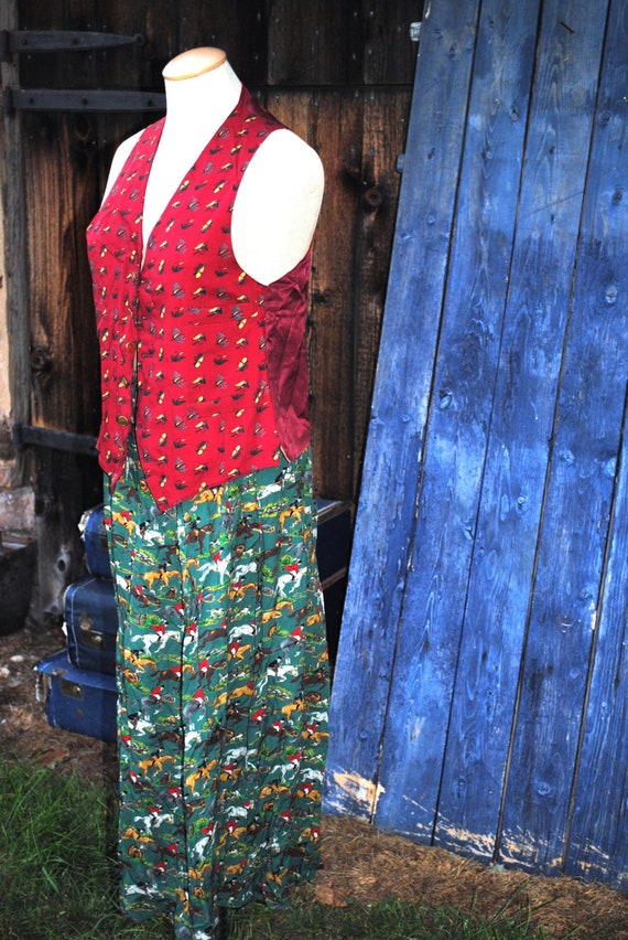 Ladies Skirt and Vest Preppy Hunting Fishing Set
