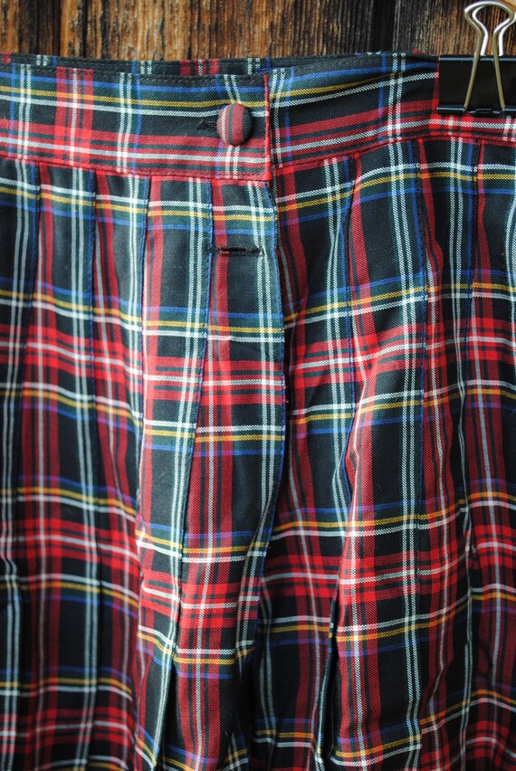 Vintage GAP Plaid Pleated Plaid Midi Skirt Schoolgirls Tartan NOS