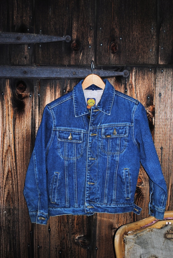 Vintage Lee Shearling Fleece Lined Denim Coat Jean