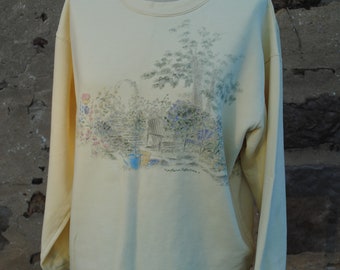 Vintage 90s Northern Reflections All-Over Garden Print Sweatshirt