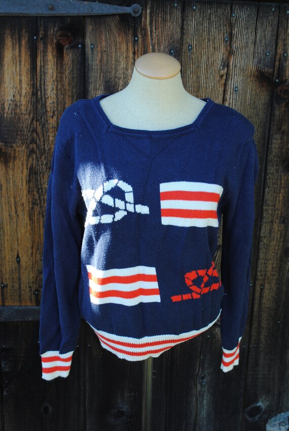 Vintage Blue Sailors Sweater with Detachable Cotto