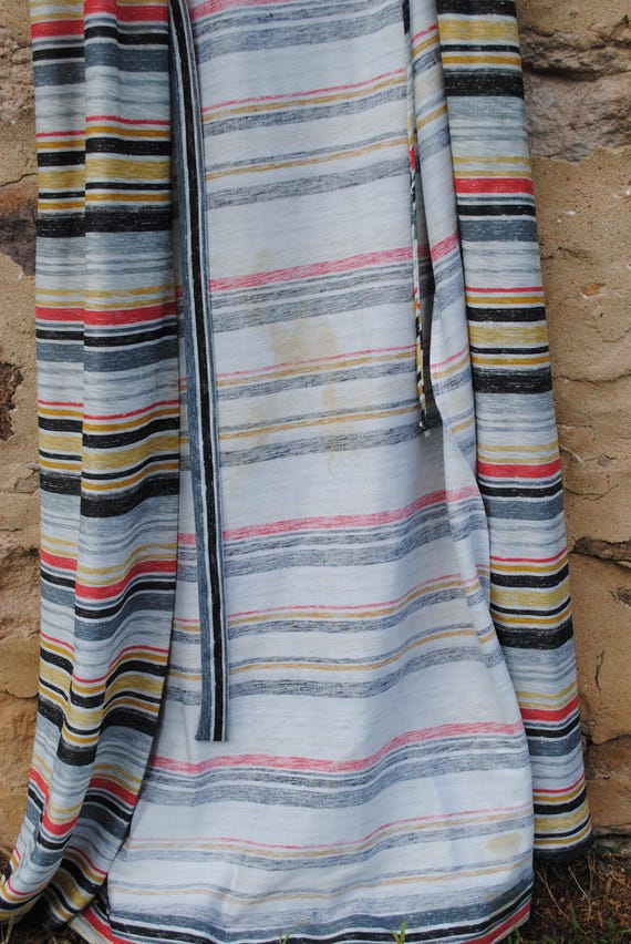 Seventies Stripes Polyester Duster Wrap Dress - image 4