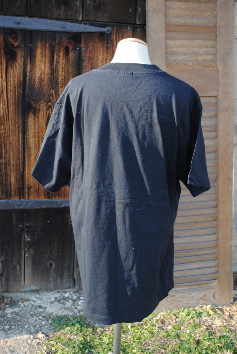 T-shirt Vintage Années 90 Sedona - Motif Tribal Turquoise - Taille L - Fruit Of The Loom - Occasion Parfait état