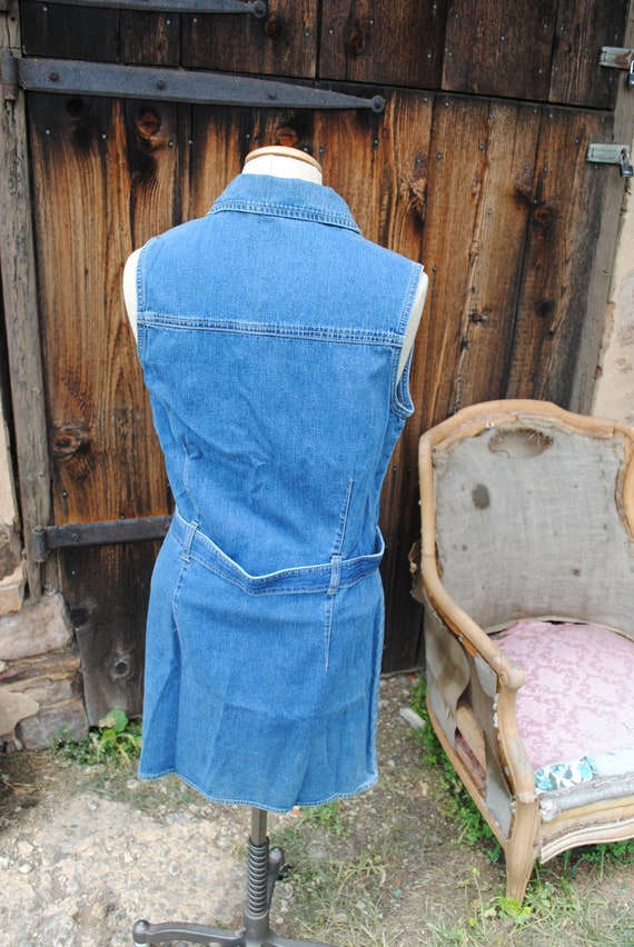 Demi Denim Delights Vintage Sleeveless Zip-up Den… - image 3