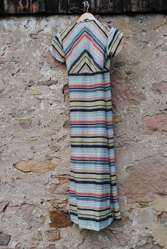 Seventies Stripes Polyester Duster Wrap Dress - image 3