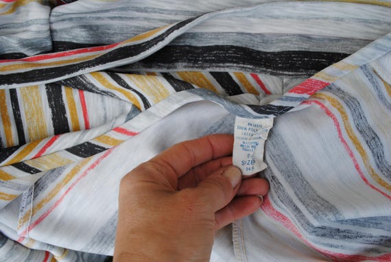 Seventies Stripes Polyester Duster Wrap Dress - image 5