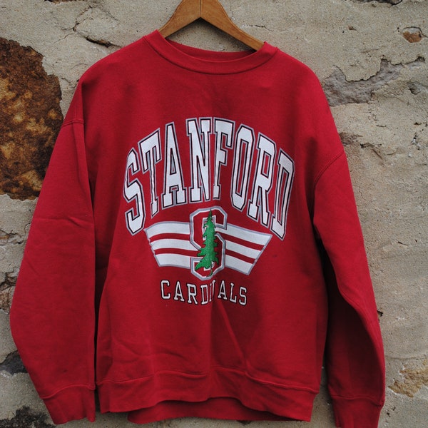 Thick Vintage Stanford Cardinals Sweatshirt Red, Distressed