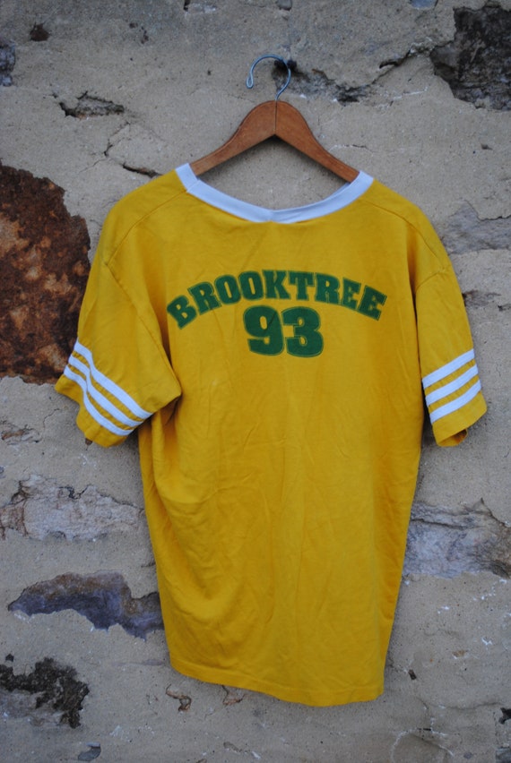 Vintage Team Ringer Tee Yellow and White Striped B
