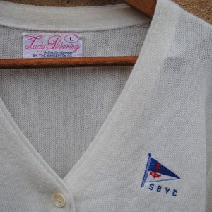 Vintage SBYC 60s Yacht Club Cardigan Embroidered Preppy Sweater