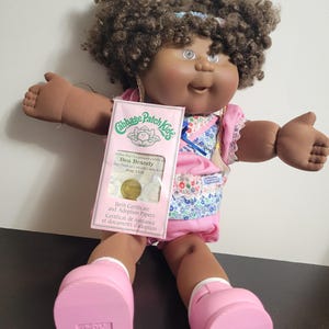 Vintage Cabbage Patch Kids Doll: Bea Brandy, Original Box & Adoption Papers