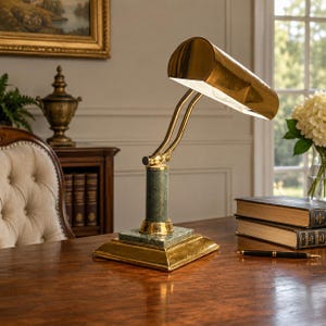 Antique green desk lamp - Etsy 日本