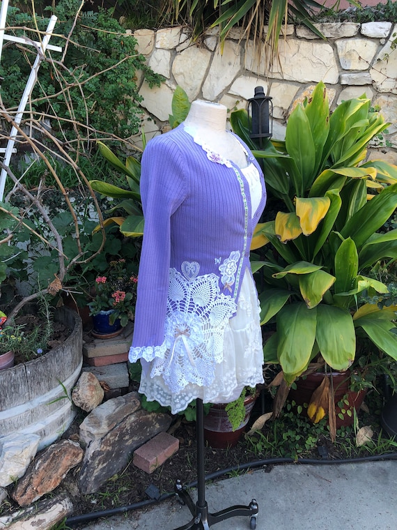 Purple butterfly sweater sale