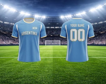 Personalisiertes Argentinien Fußball-Jersey | Benutzerdefinierte Name & Nummer