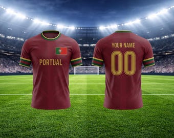 ポルトガル代表サッカーユニフォーム（名前と番号入り） - Etsy 日本