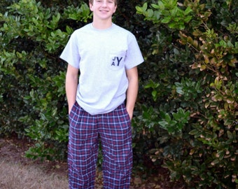MONOGRAMMED Flannel Pants - Pajama Pants - PJ - PJ's
