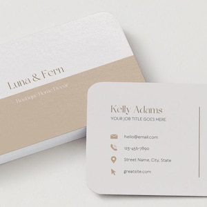 Minimalist Round Edge Business Card Template | QR Code Card | Editable in Canva | Modern Business Card Design | Instant Download