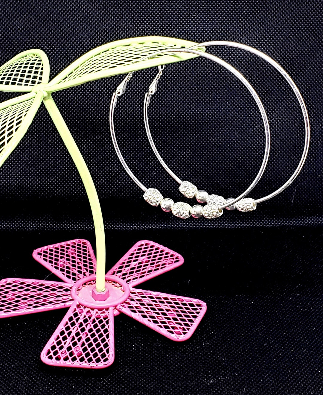 Boucles D'oreilles Pendantes Laiton Vintage Années 80, Motif Immeubles Paris - Sans Marque