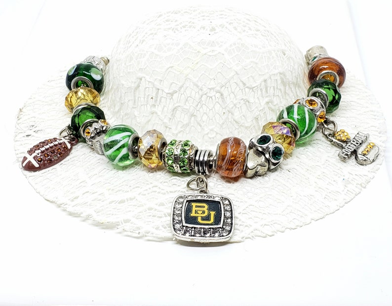 Baylor Bears European Style Football Bracelet REDUCED PRICE image 3