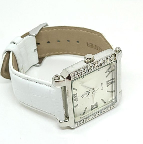 Ladies Vintage White Leather Pagani Watch - image 3