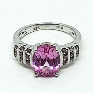 Pink Sapphire, Simulated Pink Diamond Ring