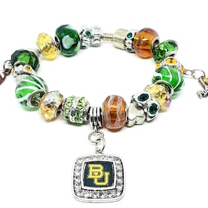 Baylor Bears European Style Football Bracelet REDUCED PRICE image 1