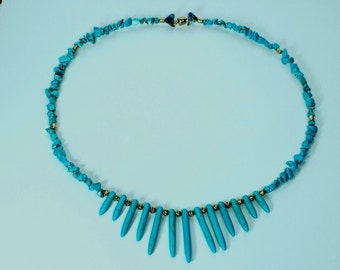 Turquoise Spike Necklace