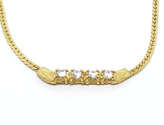 White Topza ,Gold Plated Necklace