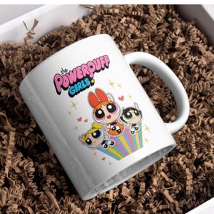 Powerpuff Girls 11oz 15oz Coffee Mug, Tea Coffee Cup Mugs, Powerpuff Girls Mug Blossom Bubbles Buttercup, Cute Cartoon Mug Gift for Girls
