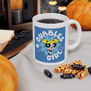Powerpuff Girls 11oz 15oz Coffee Mug, Tea Coffee Cup Mugs, Powerpuff Girls Mug Blossom Bubbles Buttercup, Cute Cartoon Mug Gift for Girls