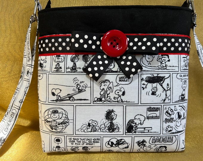 Peanuts Gang Comic Strip Crossbody Purse Etsy