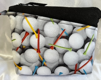 Bolsas de hombro pequeñas con pelotas y tees de golf