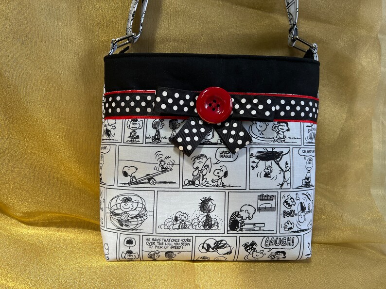 Peanuts Gang Comic Strip Crossbody Purse Etsy
