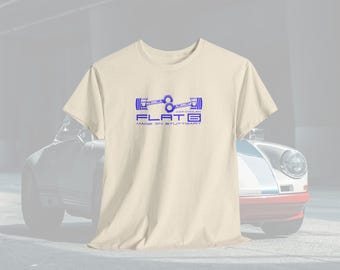 Flat 6 Engine Car Shirt - Air Cooled Stuttgart Tee - Unisex Automotive Mechanic Gift