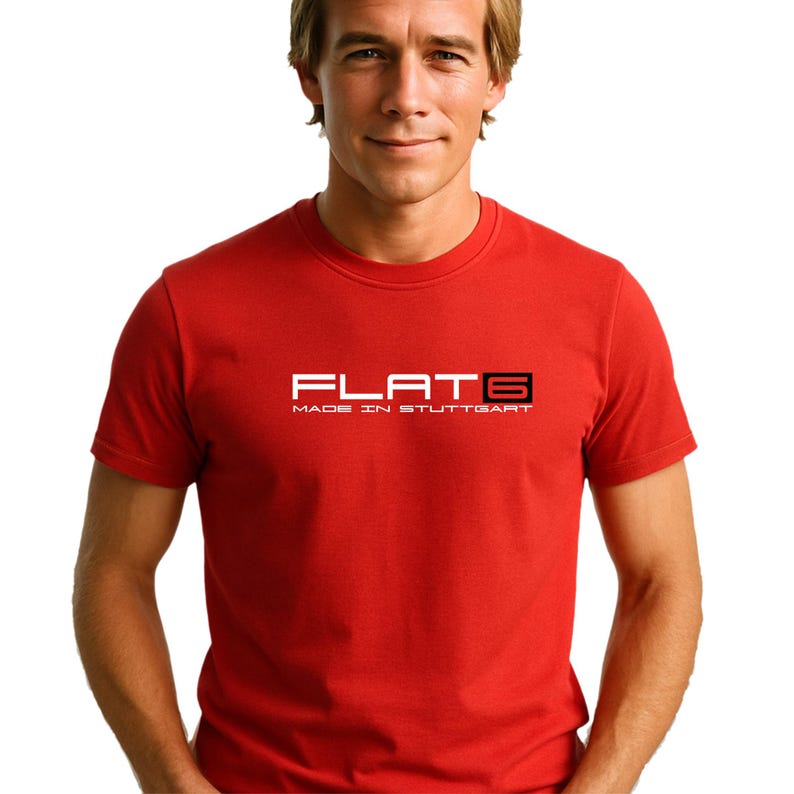 FLAT SIX tee, ideal gift for a 911 Turbo owner.