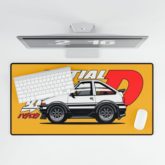 AE86 Drift Car Mouse Pad: JDM Initial D Gamer Desk Mat