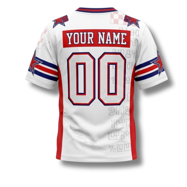 Kroatien Kundenspezifisches Fußball-Trikot, personalisierte Name Nummer V-Neck Tee, Vogelaugen-Pique-Stoff Bild 5