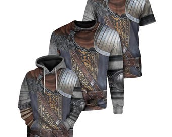 Medieval Ranger Armor 3D Hoodie Sweater T Shirt Cosplay Set