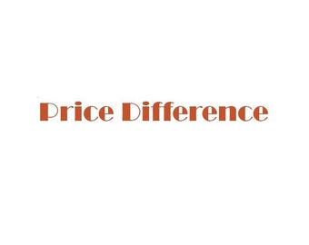 May include: The words "Price Difference" are displayed in a burnt orange color against a white background. The text is in a serif font, with each word capitalized.